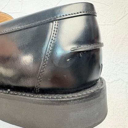【美品】サンダース 2314B コインローファー 黒 6.5 BUTT SEAM [W3147]