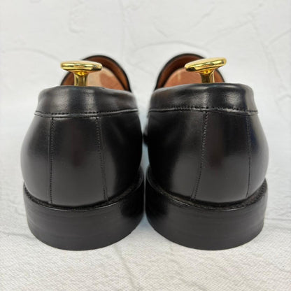 【良品】ジョセフチーニアンドサンズ ハドソン コインローファー 黒 7 英国靴 [W3127]