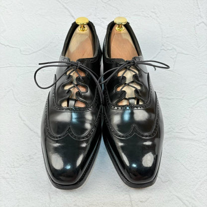 【良品】クロケットアンドジョーンズ CATESBY ギリーシューズ 黒 85C [W3174]