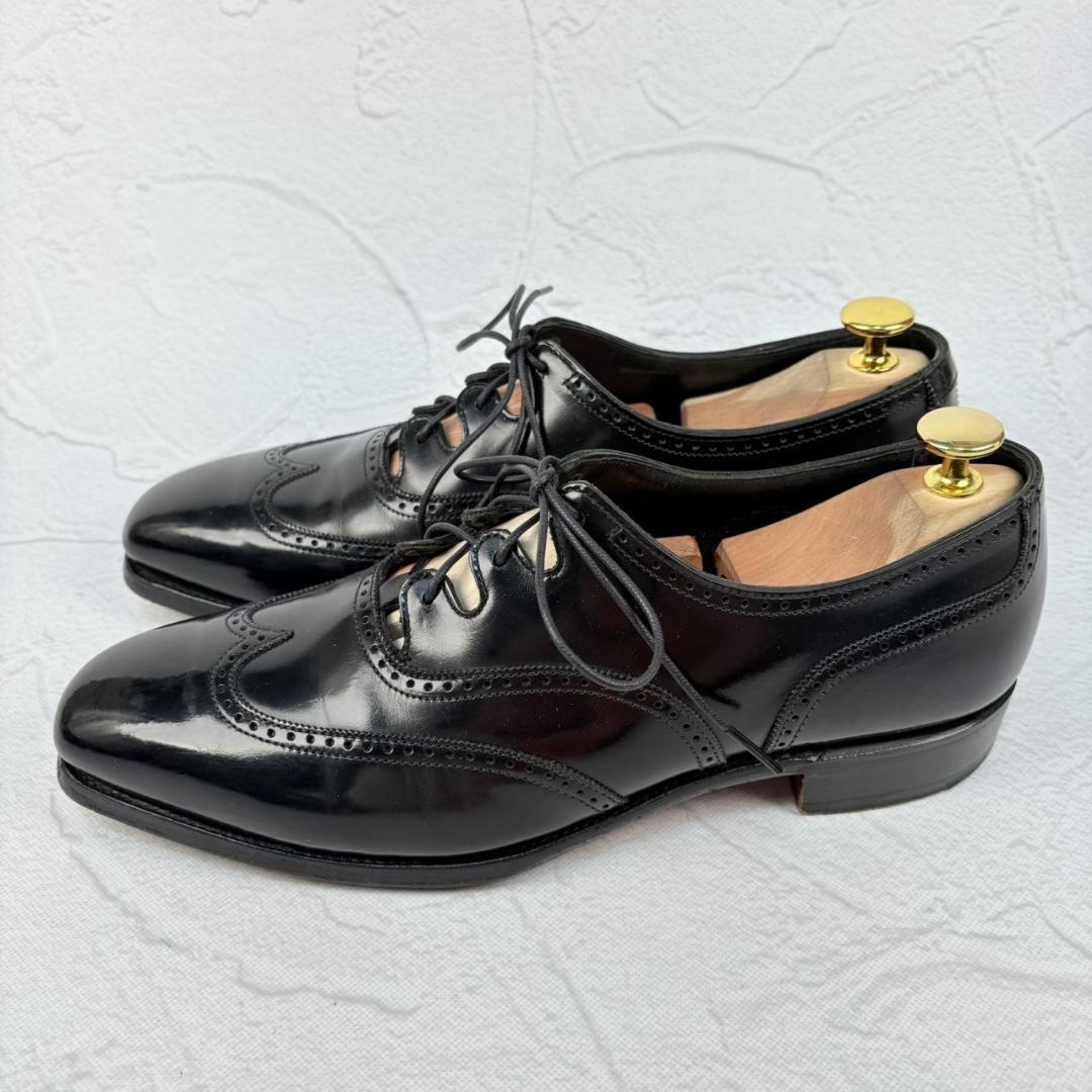 【良品】クロケットアンドジョーンズ CATESBY ギリーシューズ 黒 85C [W3174]