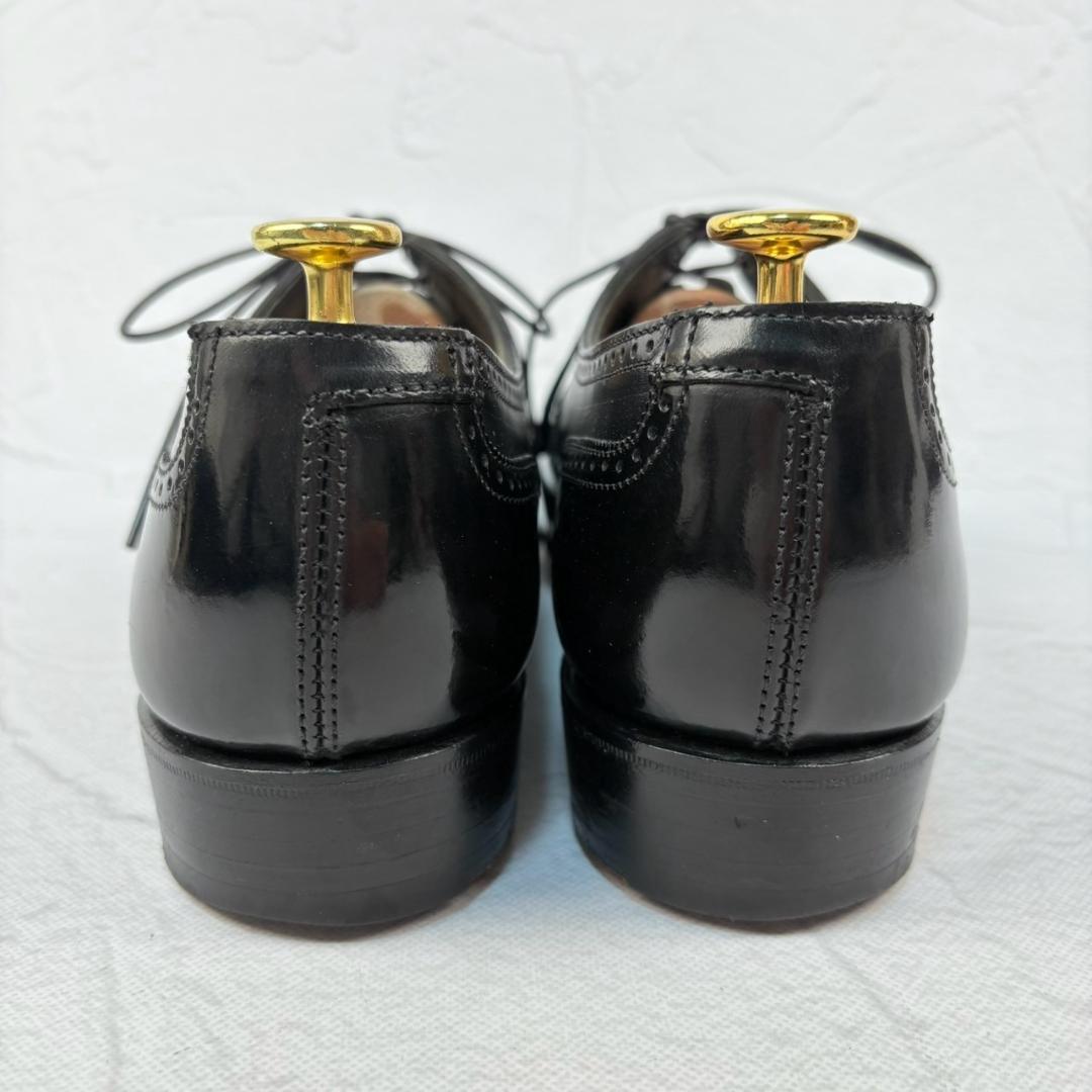 【良品】クロケットアンドジョーンズ CATESBY ギリーシューズ 黒 85C [W3174]