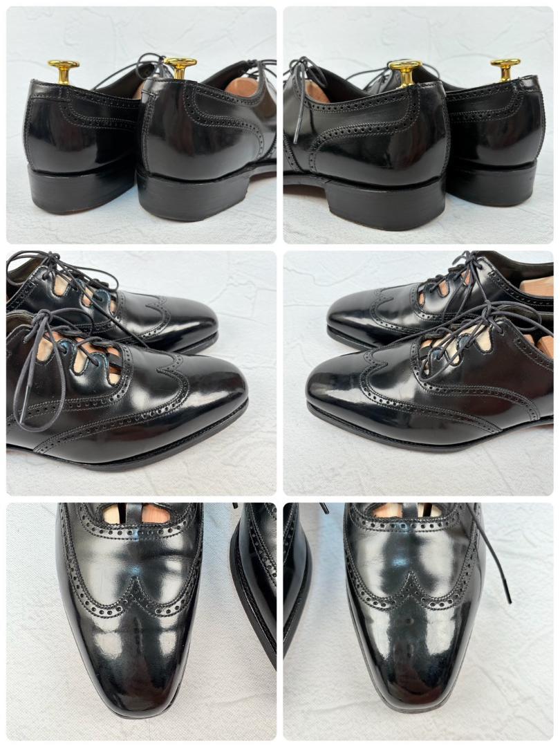 【良品】クロケットアンドジョーンズ CATESBY ギリーシューズ 黒 85C [W3174]
