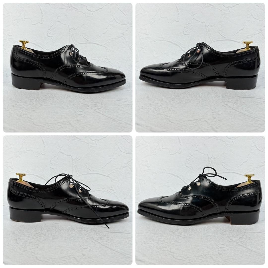 【良品】クロケットアンドジョーンズ CATESBY ギリーシューズ 黒 85C [W3174]