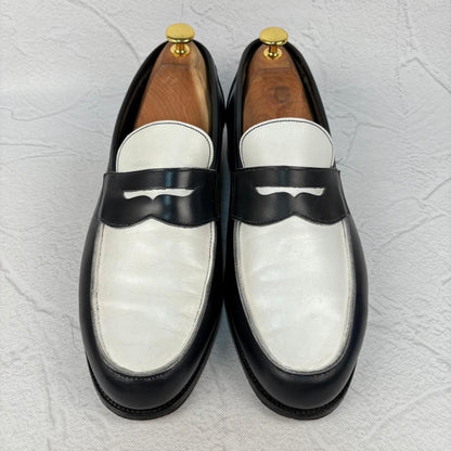 【良品】トリッカーズ 6579 コインローファー バイカラー 紺白 9.5 [W3126]