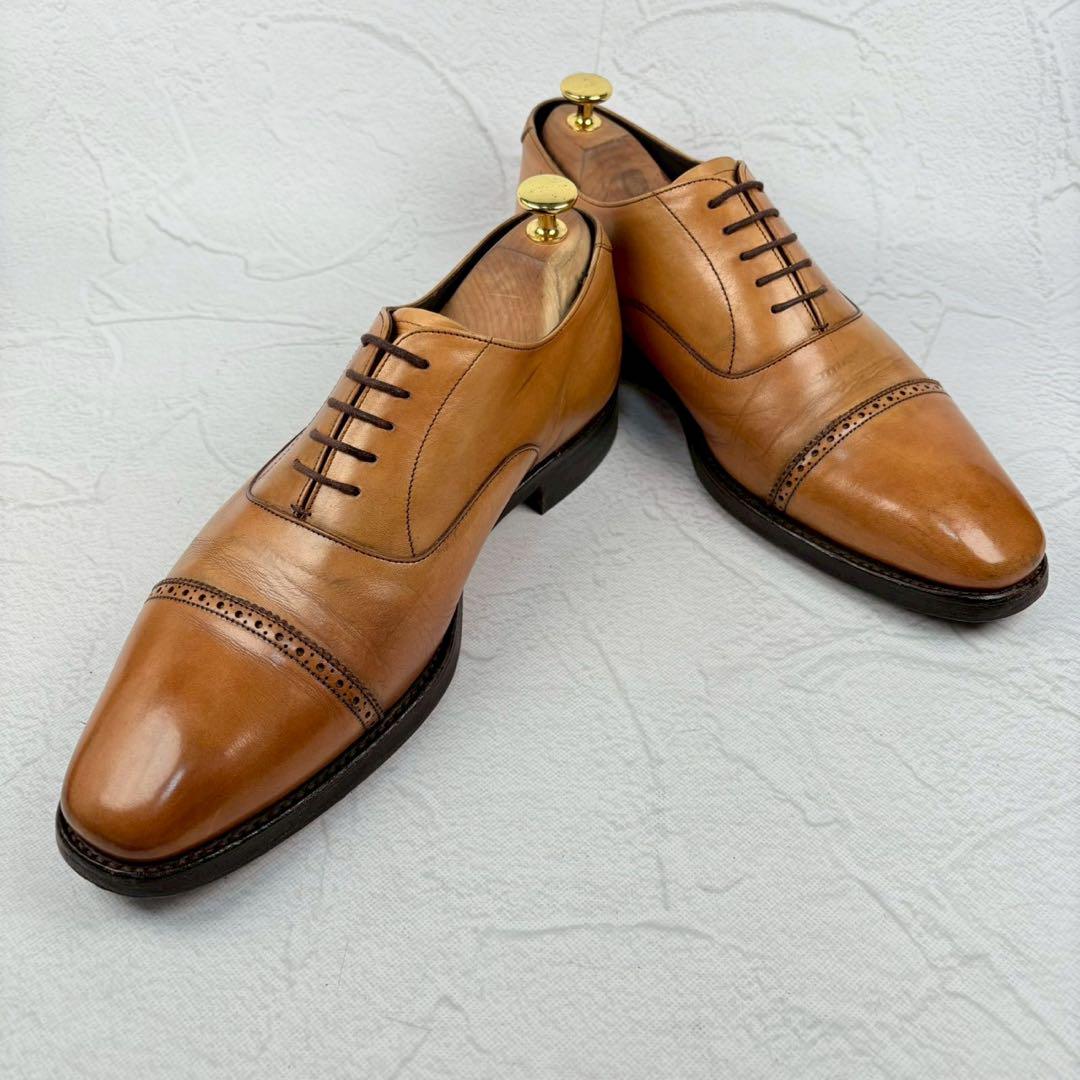 【チーニー シップス別注】ストレート 内羽根 茶 7 スクエア パンチドキャップ [W3217]