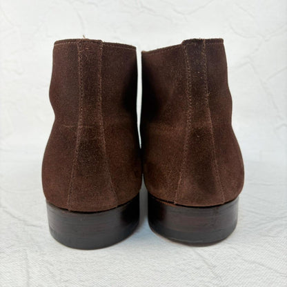 【良品】クロケットアンドジョーンズ チャートシー チャッカ スエード 茶 8E [W3143]