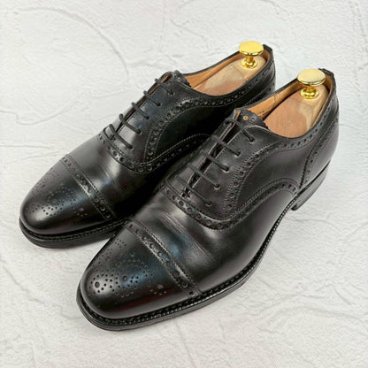 【良品】チャーチ ディプロマット メダリオン 内羽根 黒 55F 3都市 英国製 [W3218]