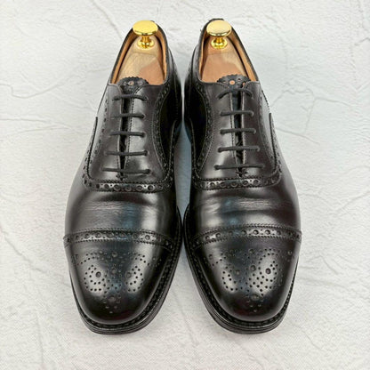 【良品】チャーチ ディプロマット メダリオン 内羽根 黒 55F 3都市 英国製 [W3218]