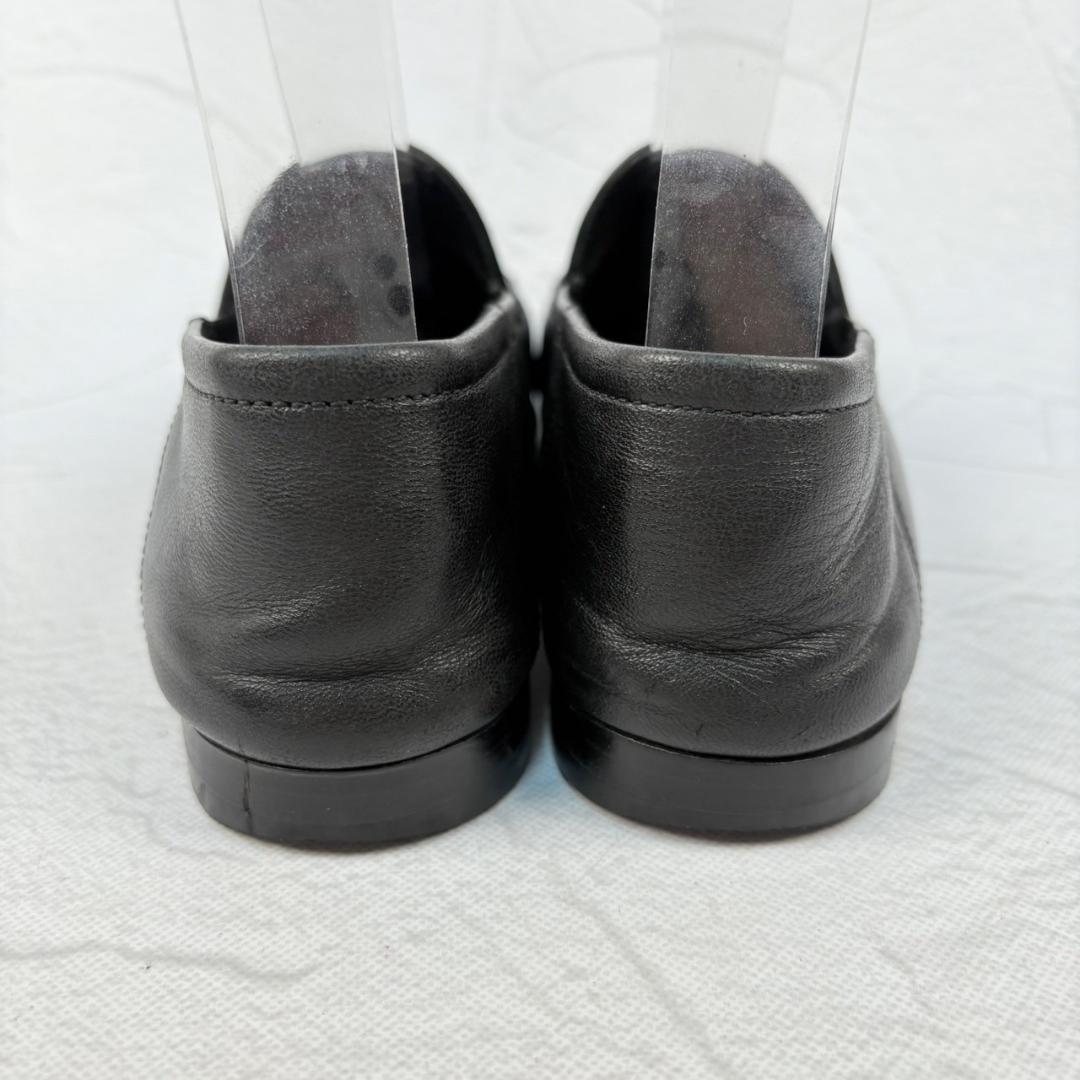 【良品】GUCCI ヨルダーン バブーシュ ビットローファー 黒 38 金具 [W3176]