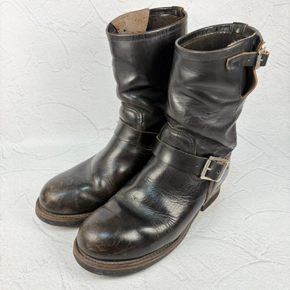 【良品・茶芯】レッドウィング エンジニアブーツ PT91 黒 ワークブーツ [W3135]