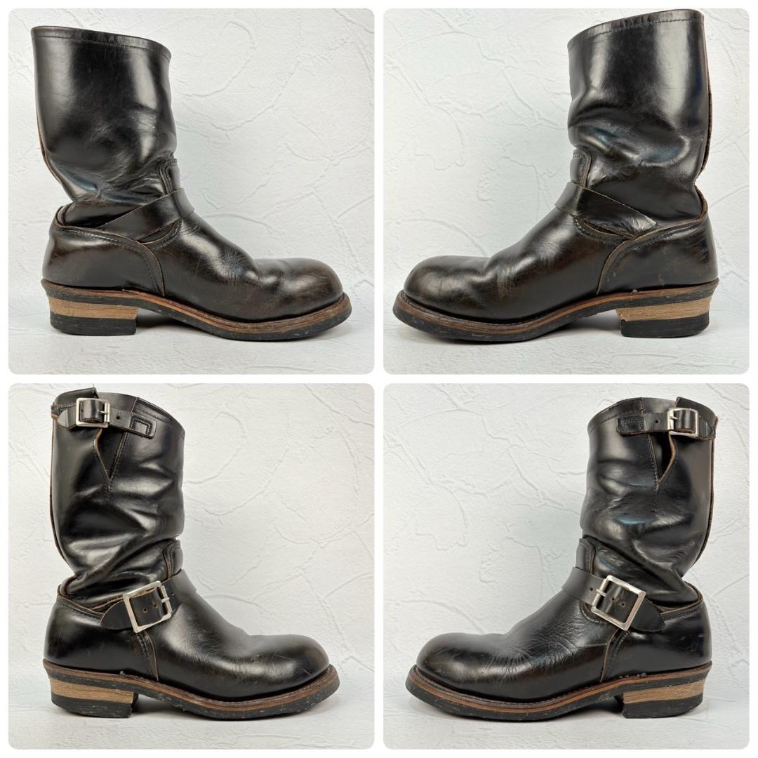 【良品・茶芯】レッドウィング エンジニアブーツ PT91 黒 ワークブーツ [W3135]