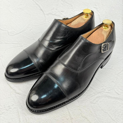 【美品】バーウィック 4140 シングルモンク ストレート 黒 6 ダイナイト [W3162]
