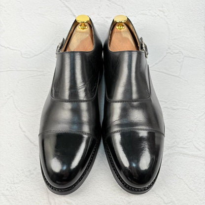 【美品】バーウィック 4140 シングルモンク ストレート 黒 6 ダイナイト [W3162]