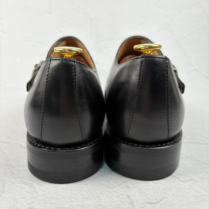 【美品】バーウィック 4140 シングルモンク ストレート 黒 6 ダイナイト [W3162]