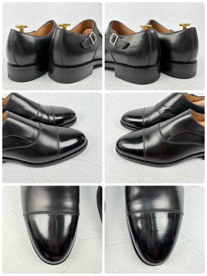 【美品】バーウィック 4140 シングルモンク ストレート 黒 6 ダイナイト [W3162]
