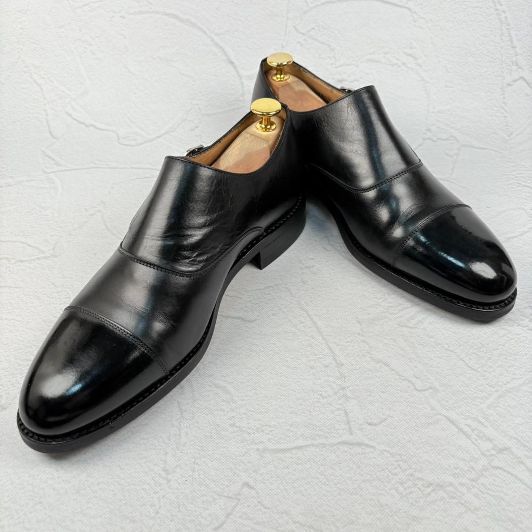 【美品】バーウィック 4140 シングルモンク ストレート 黒 6 ダイナイト [W3162]