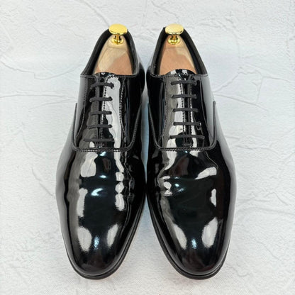 【極美品】クロケットアンドジョーンズ CHEAM パテント ドレス 黒 8E [W3139]