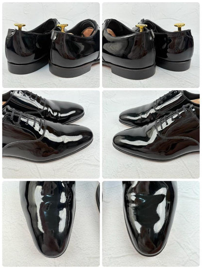 【極美品】クロケットアンドジョーンズ CHEAM パテント ドレス 黒 8E [W3139]