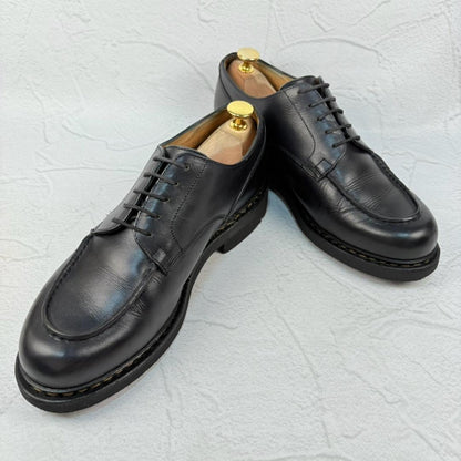 【良品】パラブーツ シャンボード Uチップ 外羽根 パラテックス 濃紺 7 [W3188]