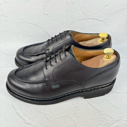 【良品】パラブーツ シャンボード Uチップ 外羽根 パラテックス 濃紺 7 [W3188]