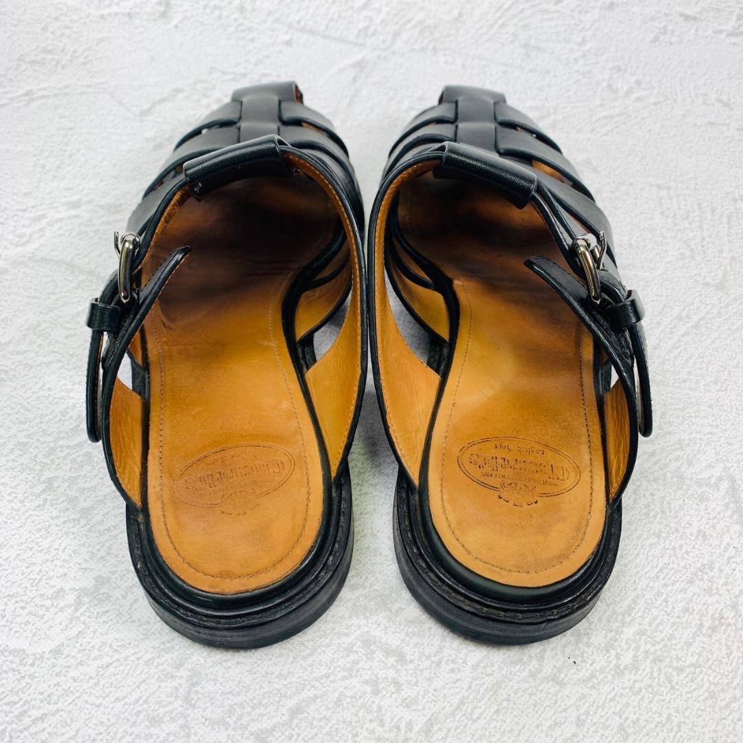【希少】チャーチ ベンプトン ボーンサンダル 黒 6 グルカ 高級 革靴 サボ