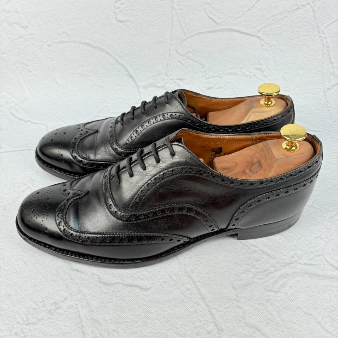 【良品】チャーチ チェットウィンド ウイング 内羽根 メダリオン 黒 75F [W3180]