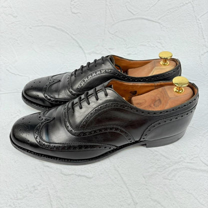 【良品】チャーチ チェットウィンド ウイング 内羽根 メダリオン 黒 75F [W3180]