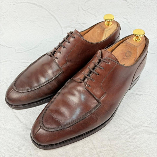 【良品】クロケットアンドジョーンズ ニューポート Vチップ 外羽根 濃茶 7.5 [W3050]