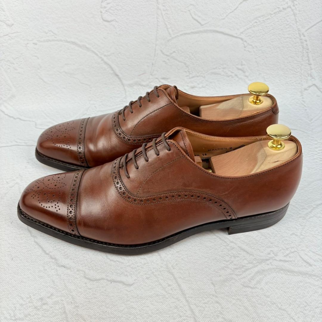 【良品】クロケットアンドジョーンズ MALTON セミブローグ 内羽根 茶 6E [W3137]