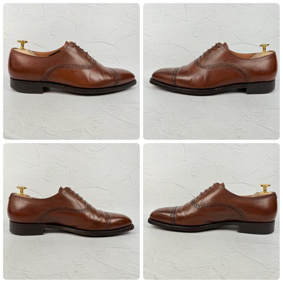 【良品】クロケットアンドジョーンズ MALTON セミブローグ 内羽根 茶 6E [W3137]