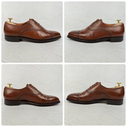 【良品】クロケットアンドジョーンズ MALTON セミブローグ 内羽根 茶 6E [W3137]
