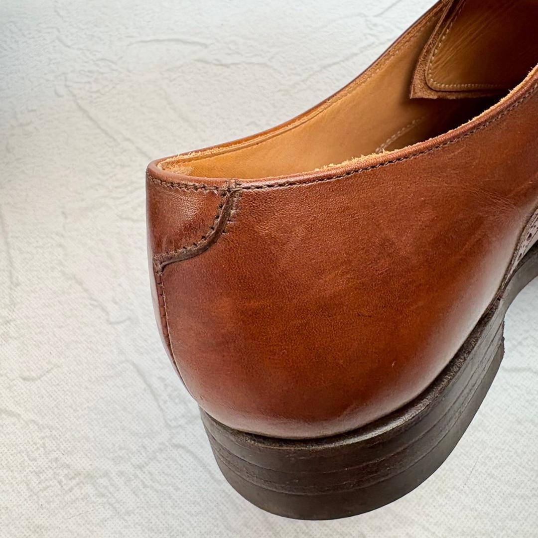 【良品】クロケットアンドジョーンズ MALTON セミブローグ 内羽根 茶 6E [W3137]