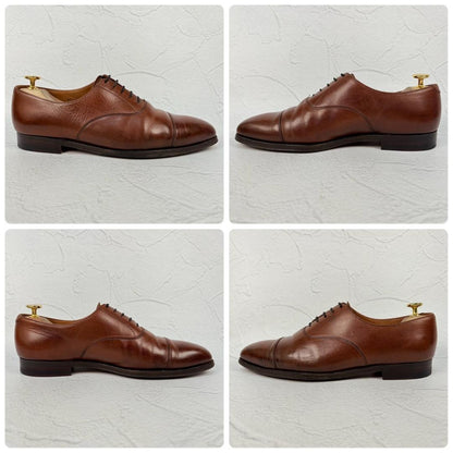 【良品】クロケットアンドジョーンズ HALLAM ストレート 内羽根 茶 7E [W3118]