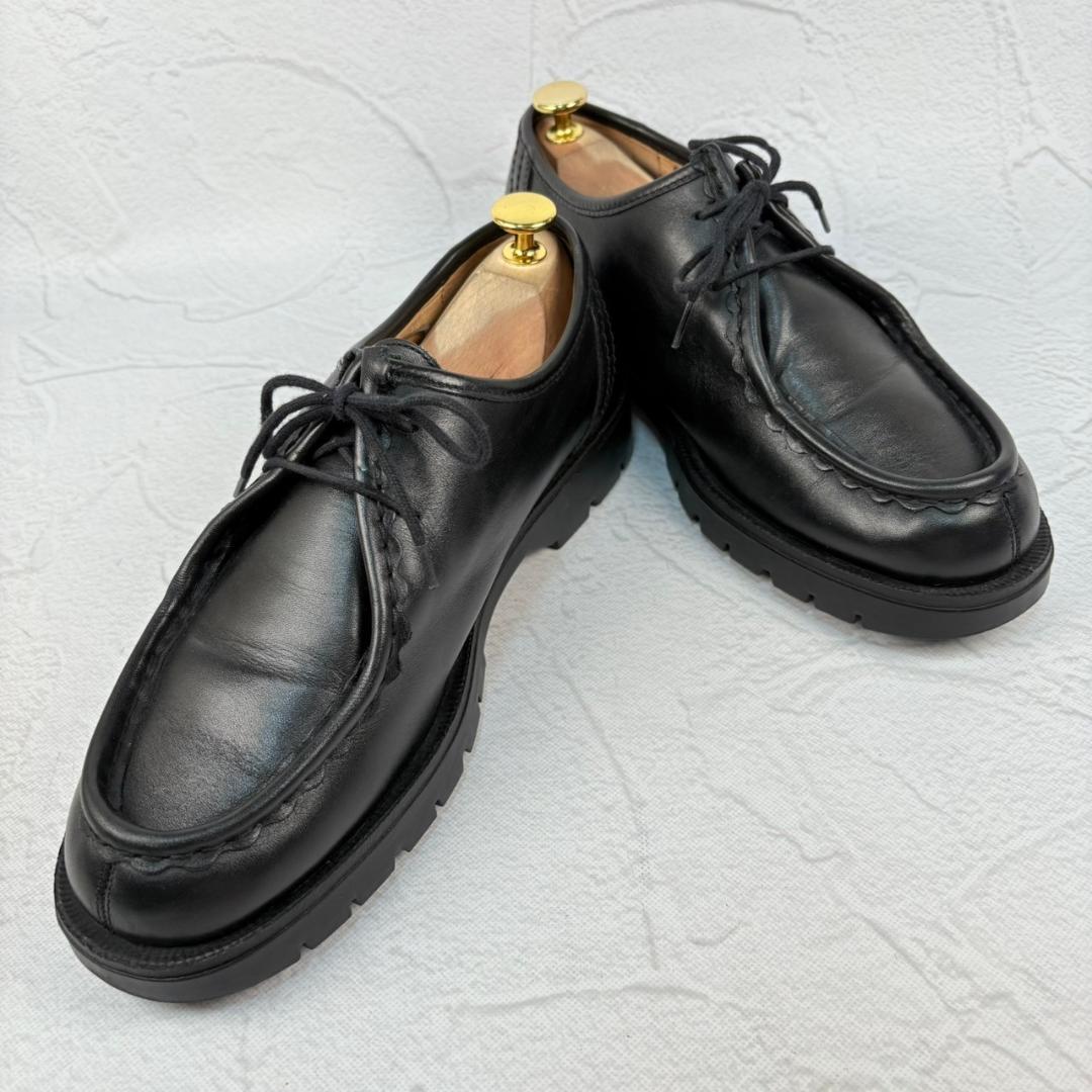 【良品】クレマン パドレ チロリアンシューズ モカシン 黒 41 革靴 軽量 [W3123]