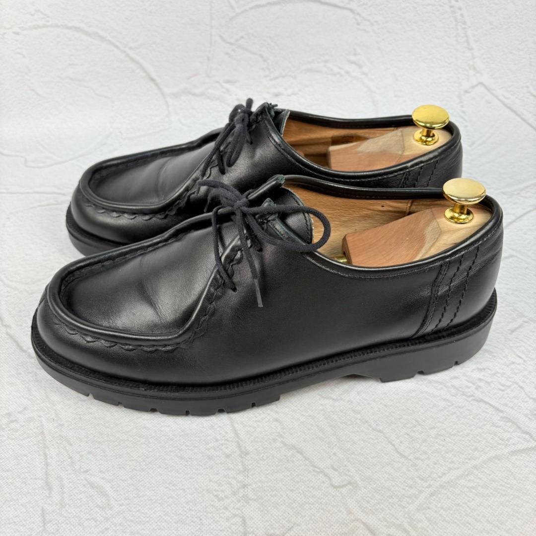 【良品】クレマン パドレ チロリアンシューズ モカシン 黒 41 革靴 軽量 [W3123]
