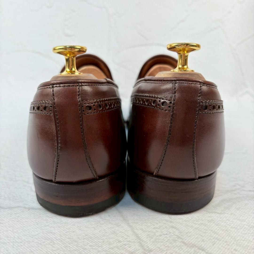 【良品】クロケットアンドジョーンズ ロングウイング タッセルローファー 7.5 [W3216]