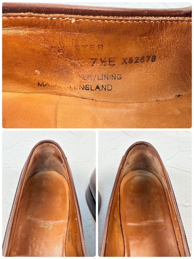【良品】クロケットアンドジョーンズ ロングウイング タッセルローファー 7.5 [W3216]