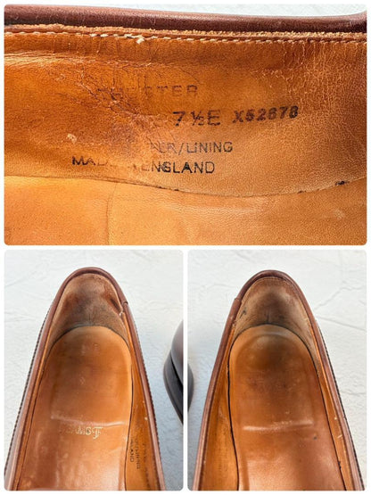 【良品】クロケットアンドジョーンズ ロングウイング タッセルローファー 7.5 [W3216]