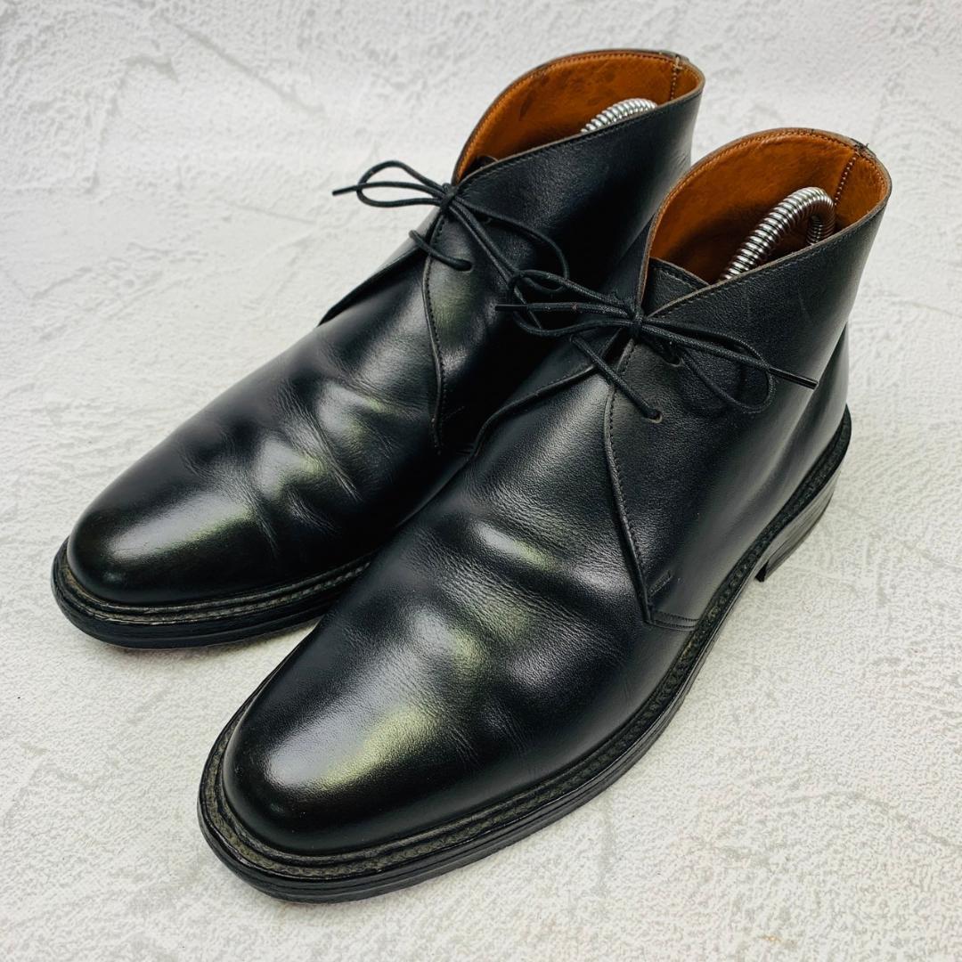 【良品】クロケットアンドジョーンズ CHUKKA ジョージブーツ 黒 6 英国製