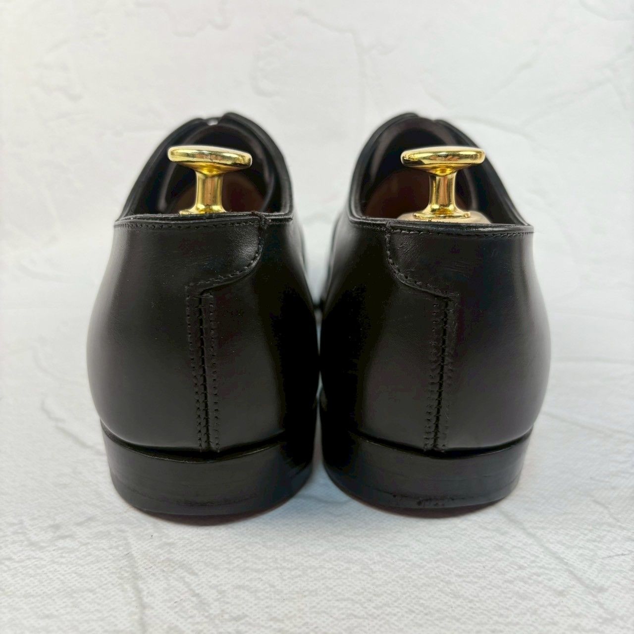 【良品】Crockett&Jones クロケットアンドジョーンズ AUDLEY オードリー オックスフォード ストレート 内羽根 黒 UK5.5 / 24cm 相当 [W3319]
