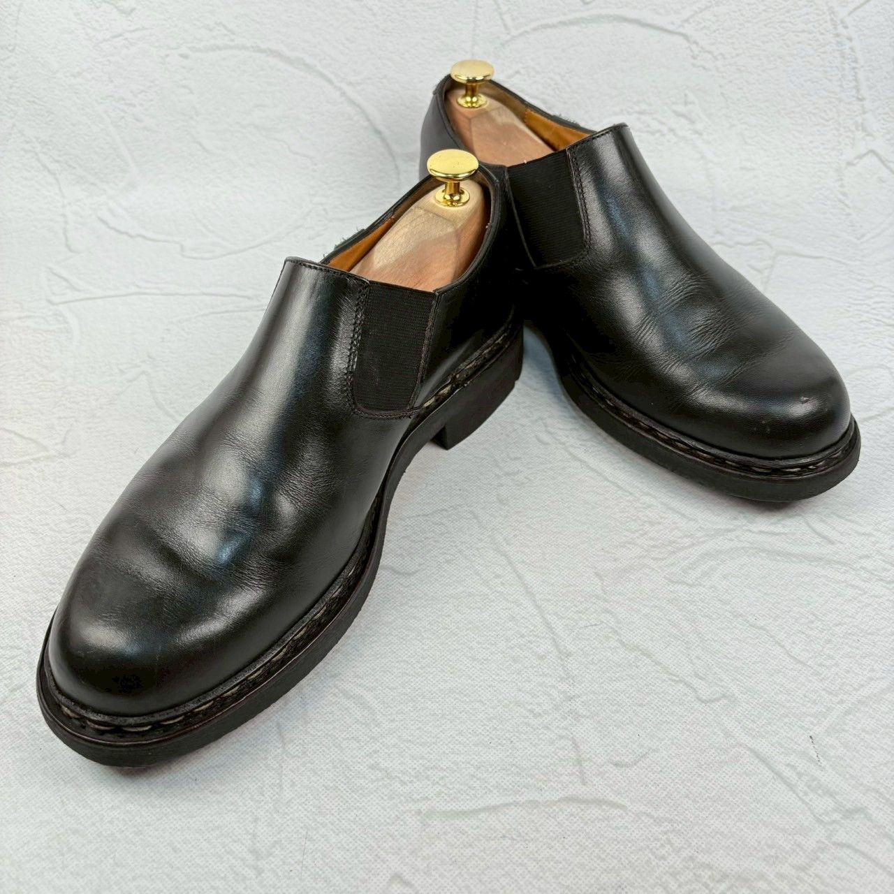 【良品】PARABOOT パラブーツ PHOTON フォトン サイドゴア 黒 ブラック UK6.5 25cm [W3258]