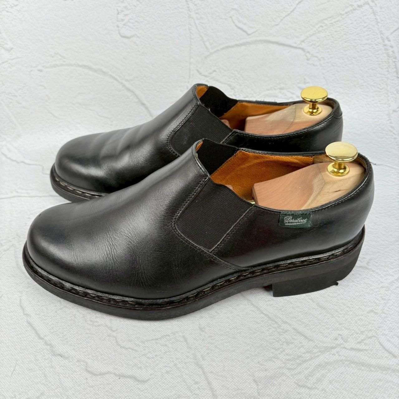 【良品】PARABOOT パラブーツ PHOTON フォトン サイドゴア 黒 ブラック UK6.5 25cm [W3258]
