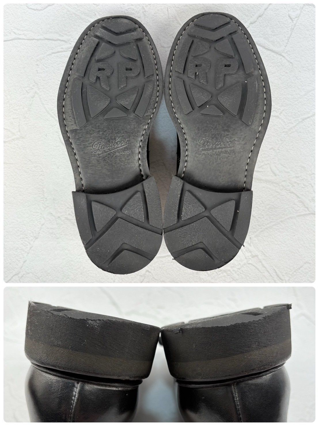 【良品】PARABOOT パラブーツ PHOTON フォトン サイドゴア 黒 ブラック UK6.5 25cm [W3258]