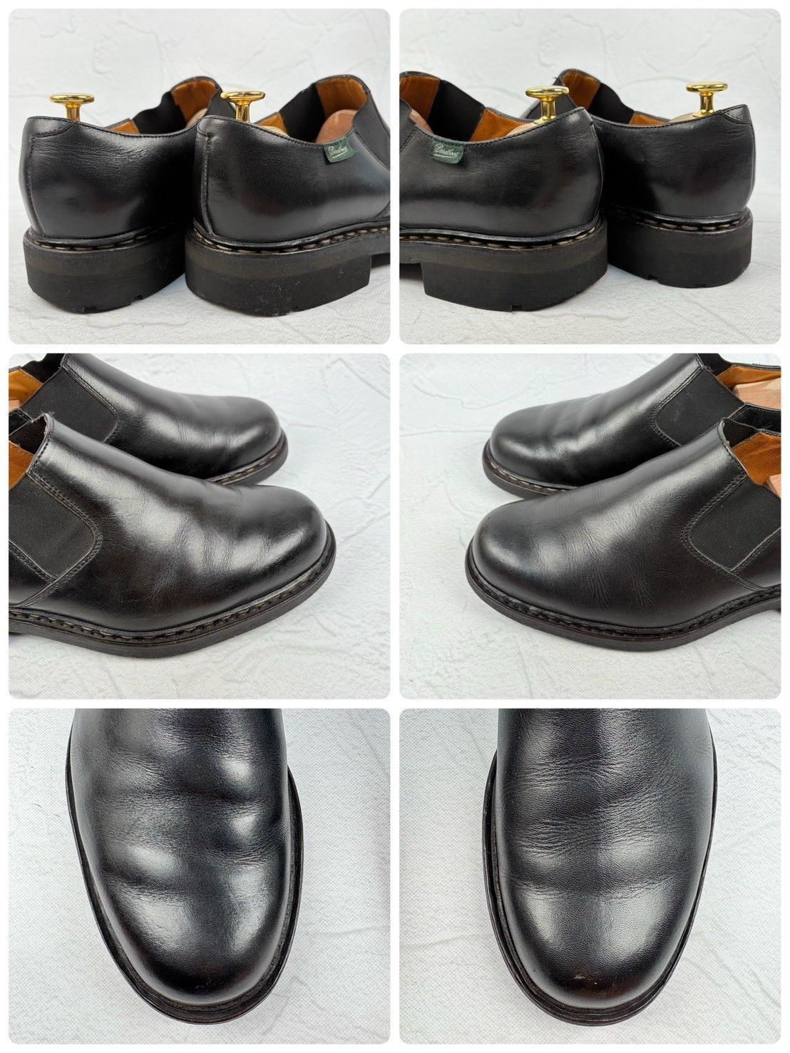 【良品】PARABOOT パラブーツ PHOTON フォトン サイドゴア 黒 ブラック UK6.5 25cm [W3258]