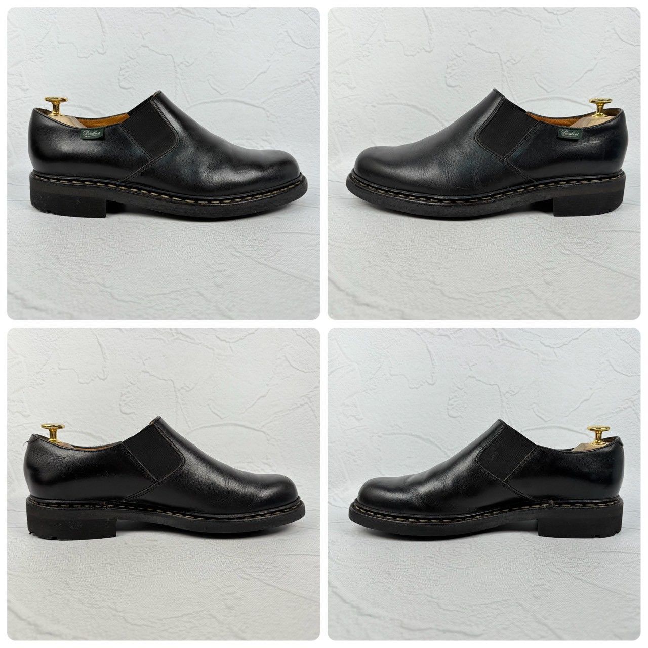 【良品】PARABOOT パラブーツ PHOTON フォトン サイドゴア 黒 ブラック UK6.5 25cm [W3258]