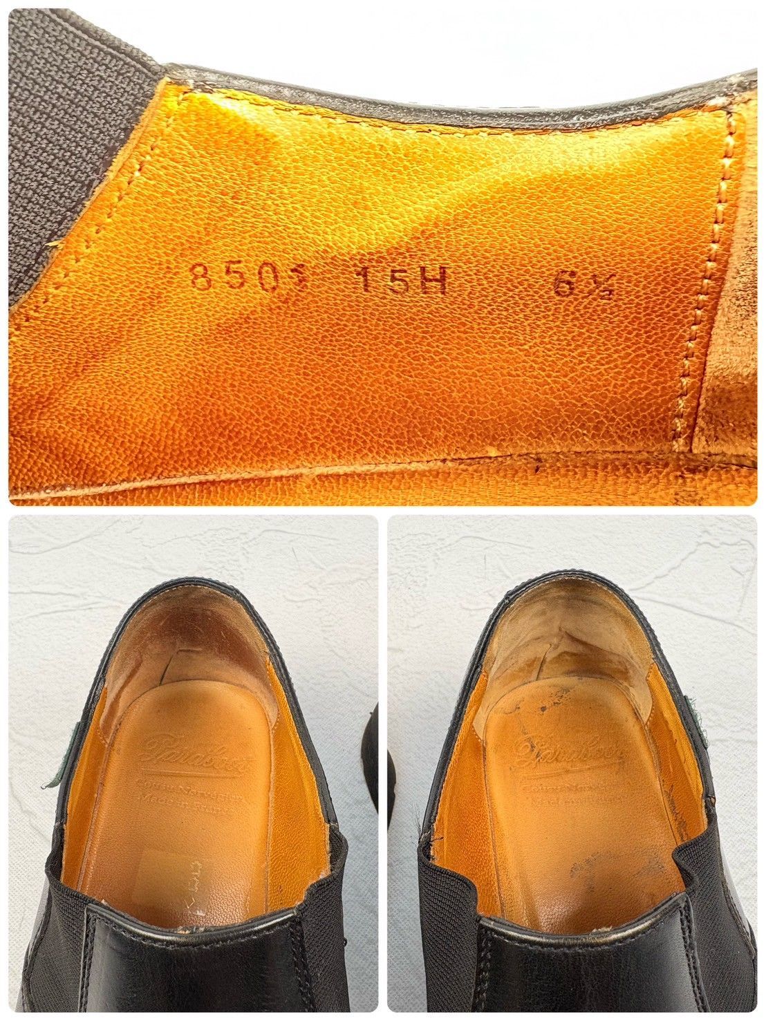 【良品】PARABOOT パラブーツ PHOTON フォトン サイドゴア 黒 ブラック UK6.5 25cm [W3258]