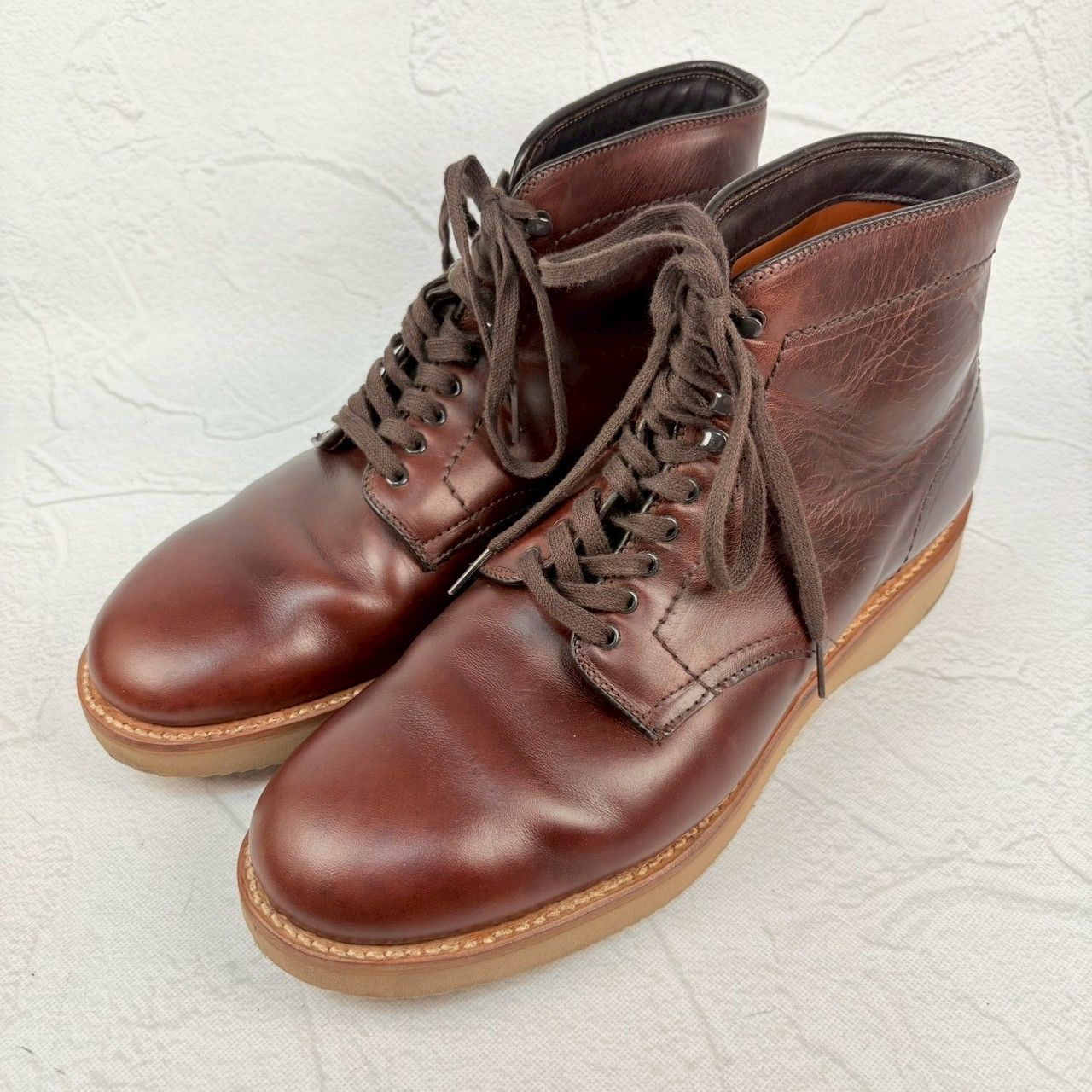 【良品】ALDEN オールデン 45960H 6"PLAIN TOE BOOT プレーン レースアップブーツ 赤茶 US8.5 / 26.5cm [W3288]