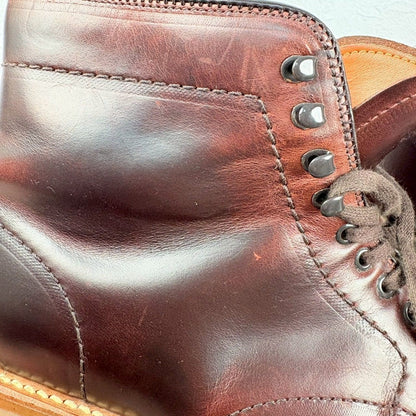 【良品】ALDEN オールデン 45960H 6"PLAIN TOE BOOT プレーン レースアップブーツ 赤茶 US8.5 / 26.5cm [W3288]