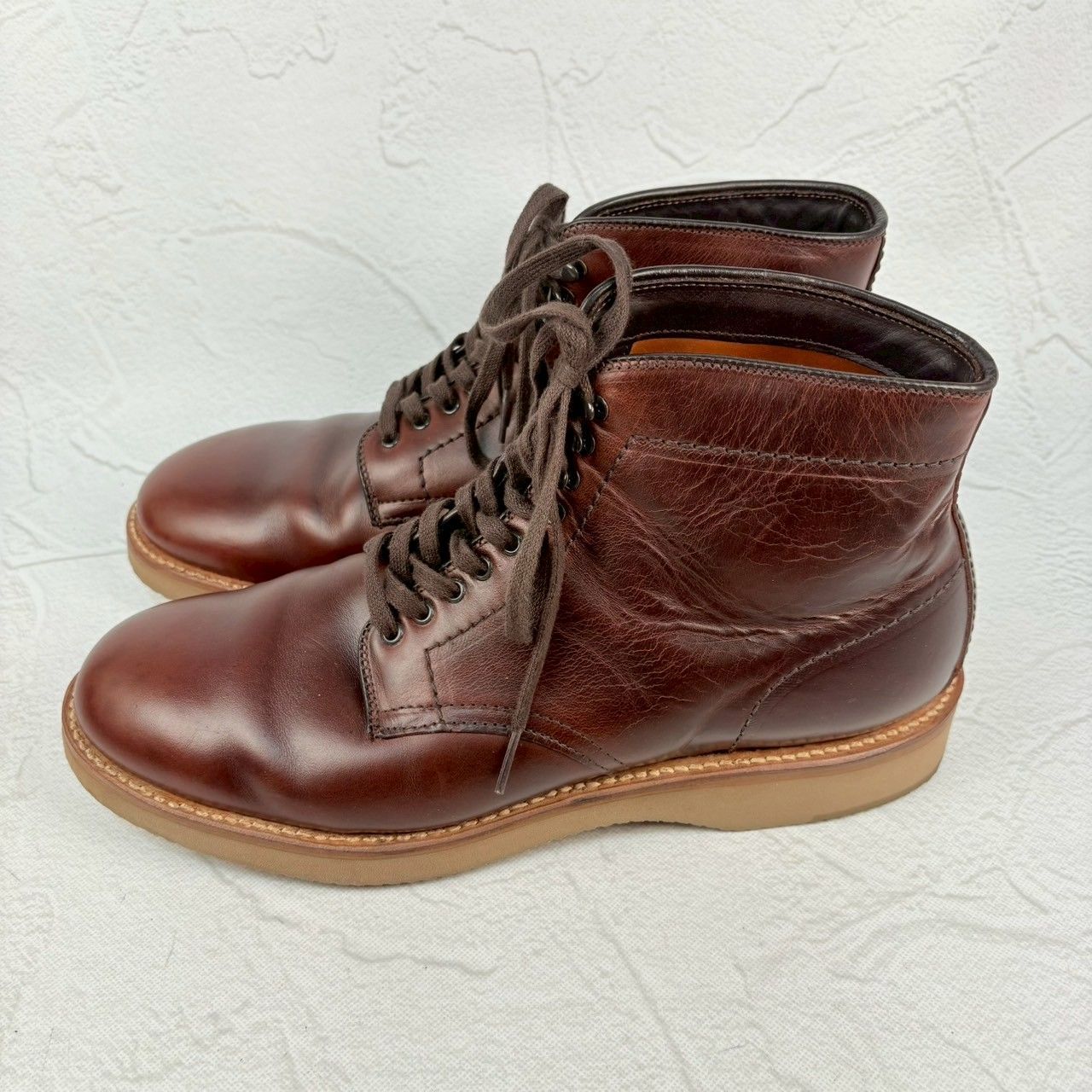 【良品】ALDEN オールデン 45960H 6"PLAIN TOE BOOT プレーン レースアップブーツ 赤茶 US8.5 / 26.5cm [W3288]