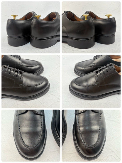 【良品】HARROGATE ハロゲイト EDGEWARE エッジウェア Uチップ 外羽根 黒 UK6 / 24.5cm [W3318]